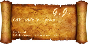 Göndör Janka névjegykártya